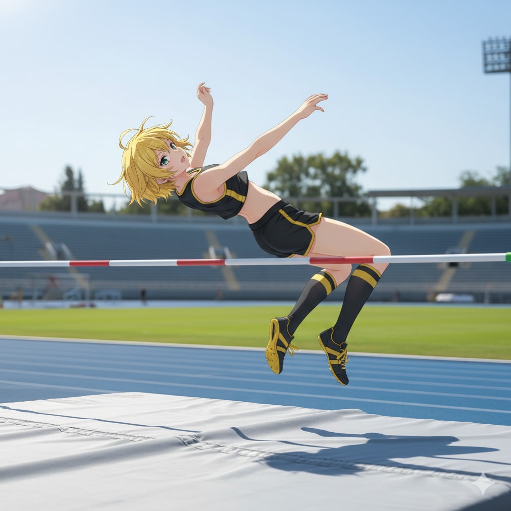 ミクさんリンさん 陸上競技を頑張る