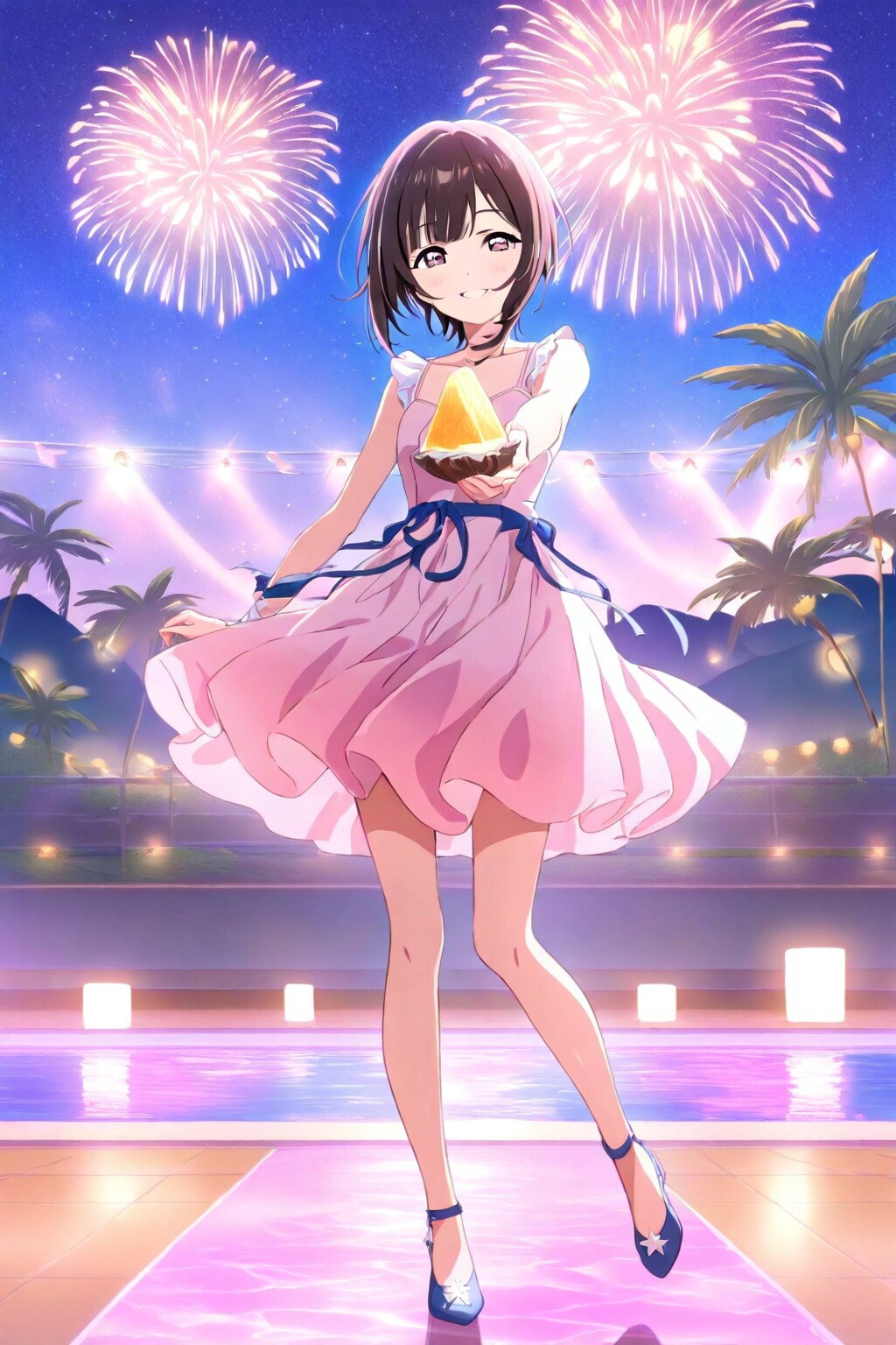 リゾートを満喫中。