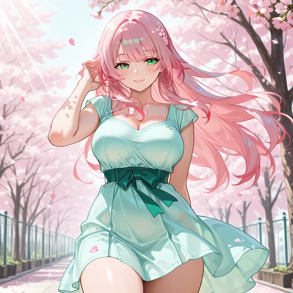 春風に舞うピンクの誇り