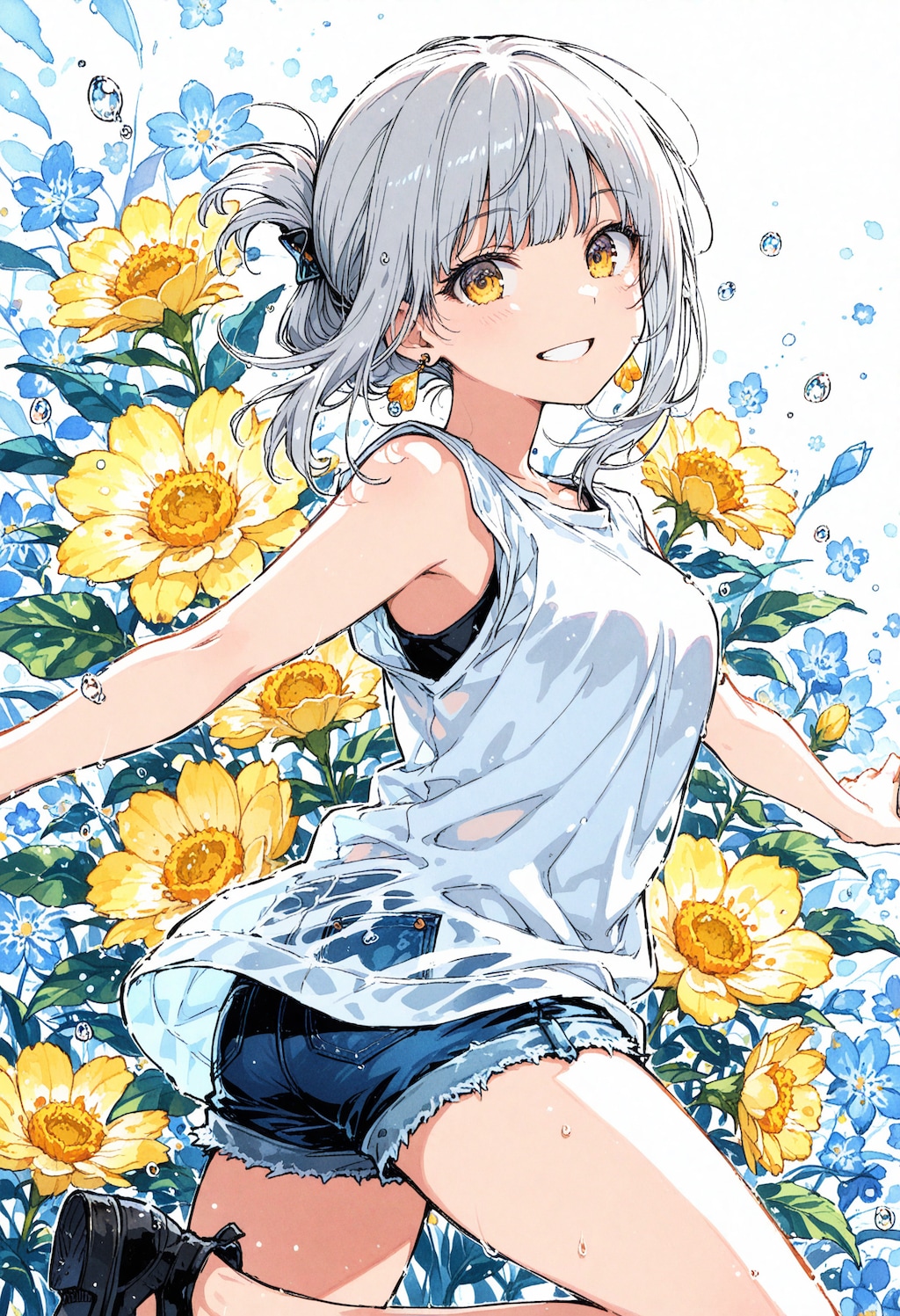 看板娘　flowers