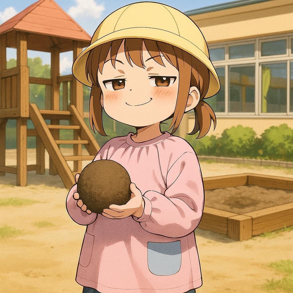 泥団子ドヤ顔園児
