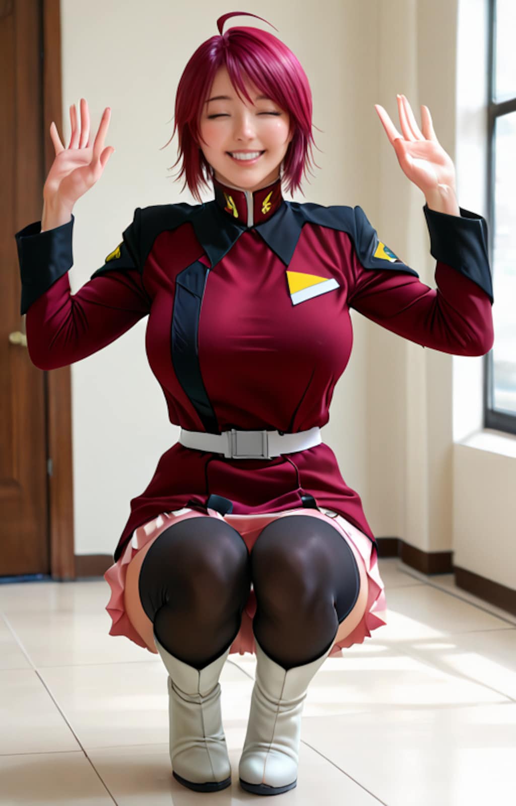 胡蝶ちゃんにルナマリア風のコスプレを