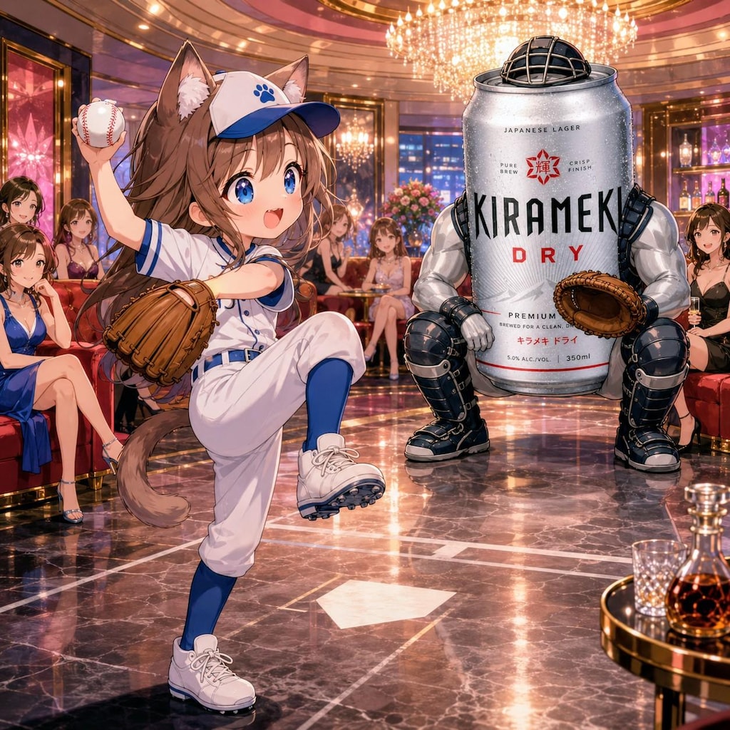キャバクラで遊ぶ小さな女の子