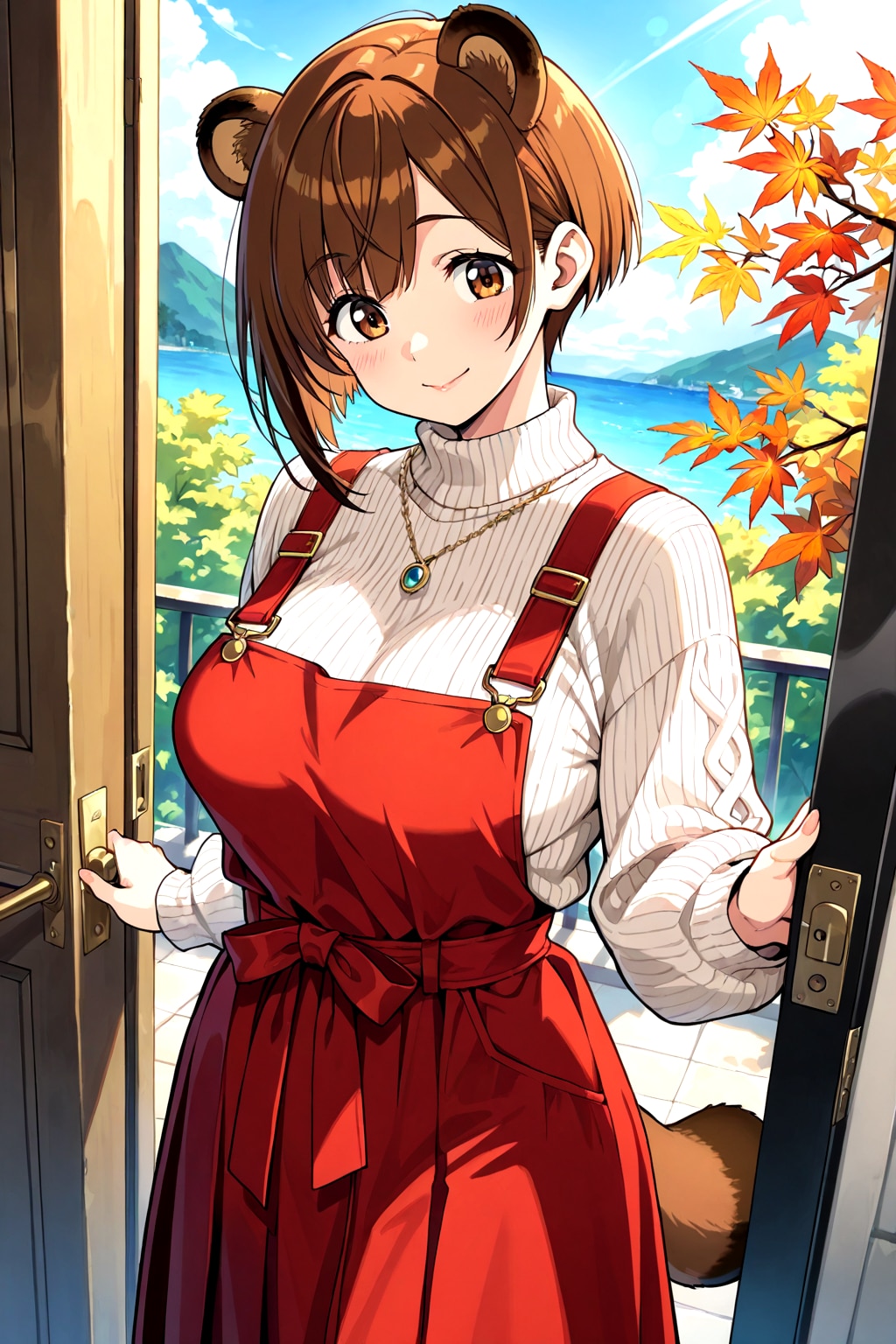 昨日助けたたぬきがお礼に来た