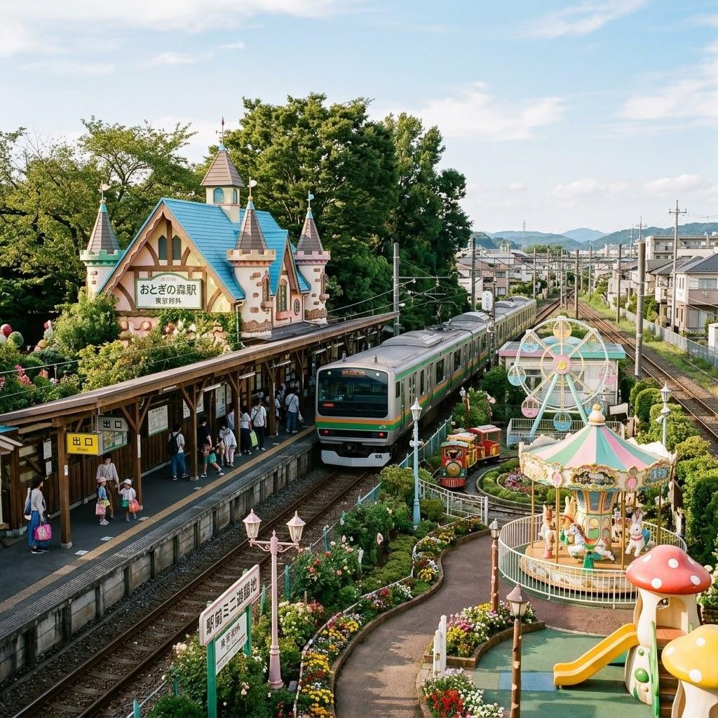 テーマパーク風の駅