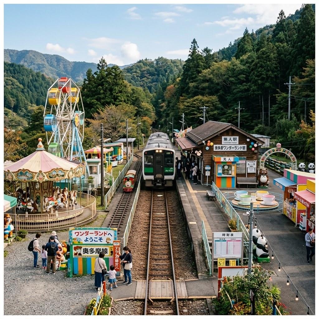 テーマパーク風の駅