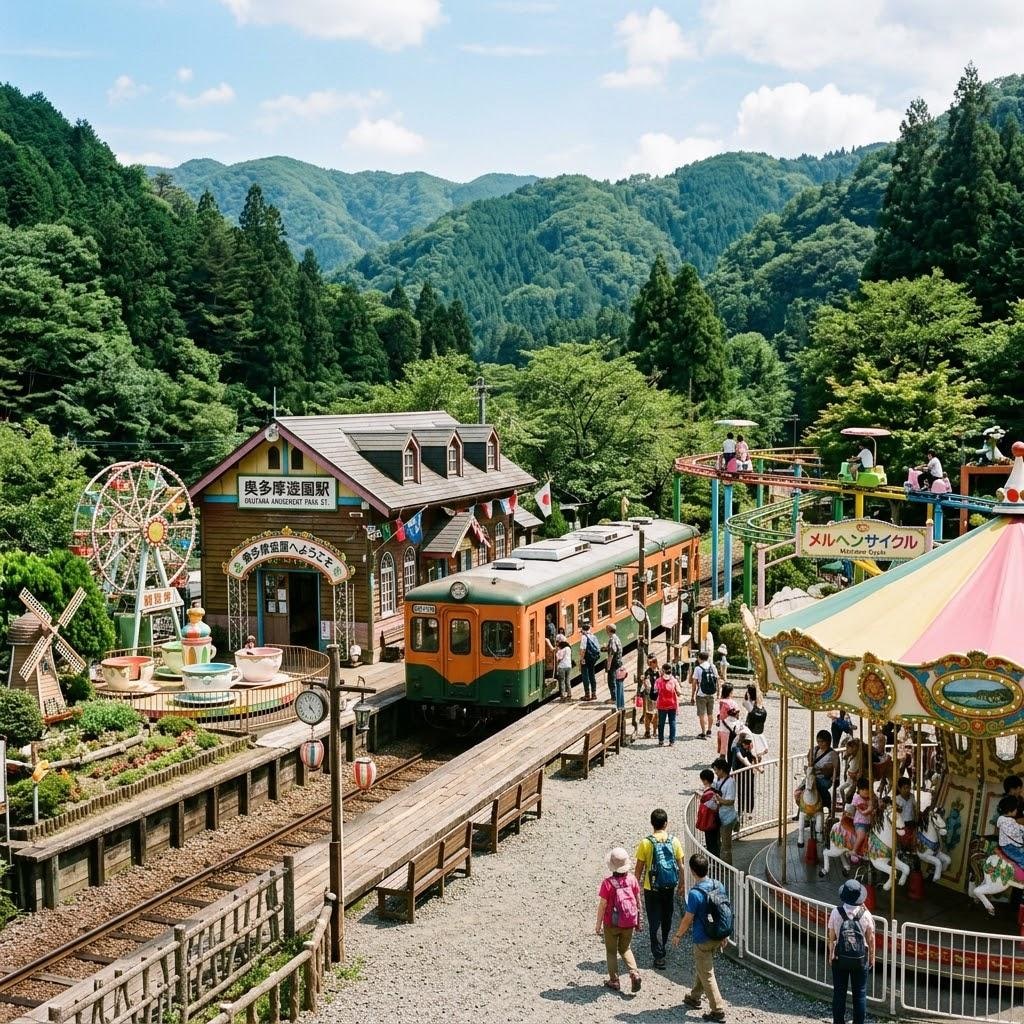 テーマパーク風の駅