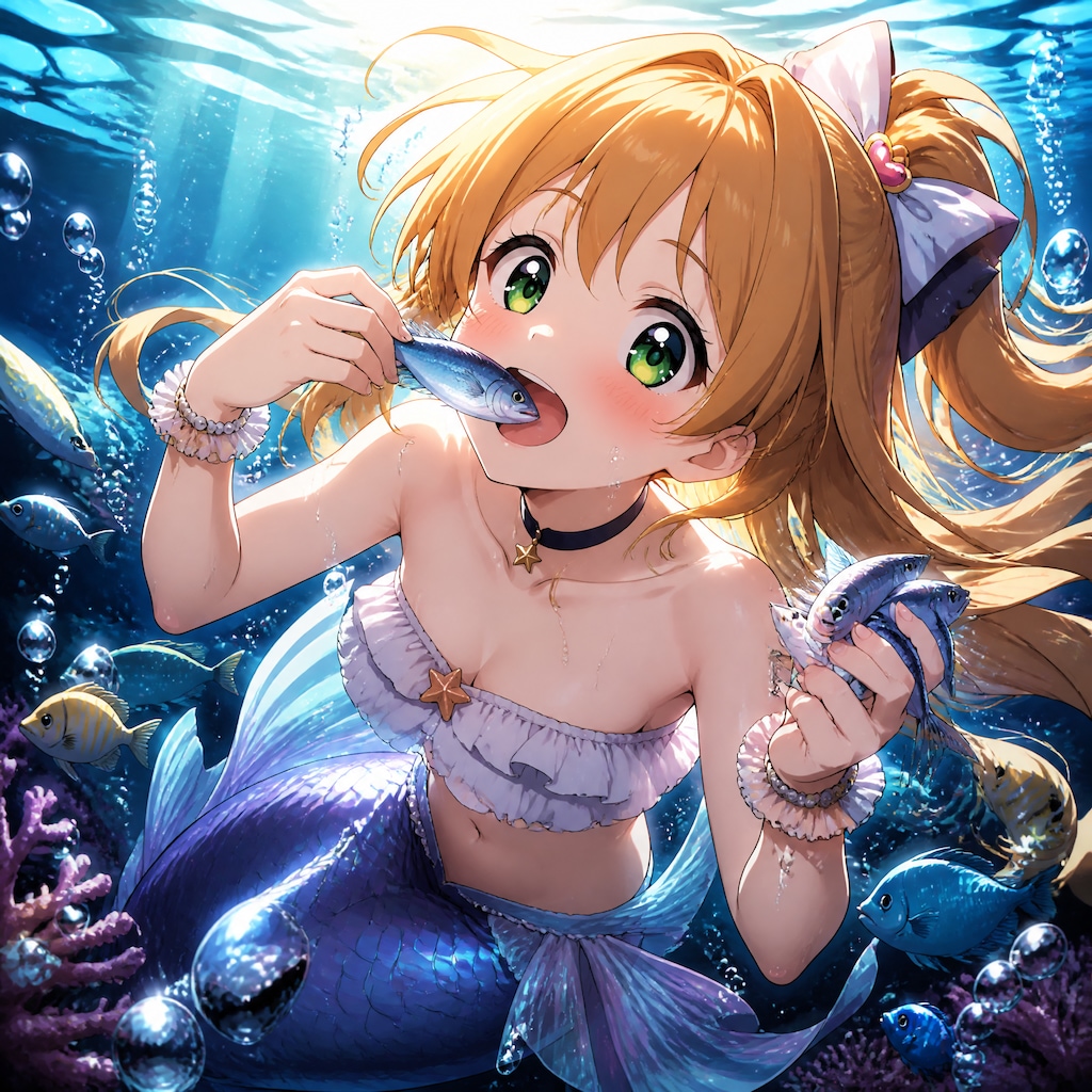 小魚を食べる人魚（１）3時のアイドル　GPTimages2.0