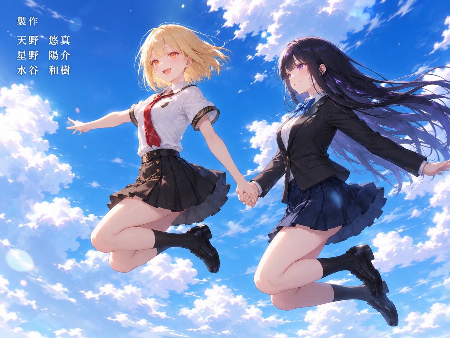 よくみるジャンプと走るシーン