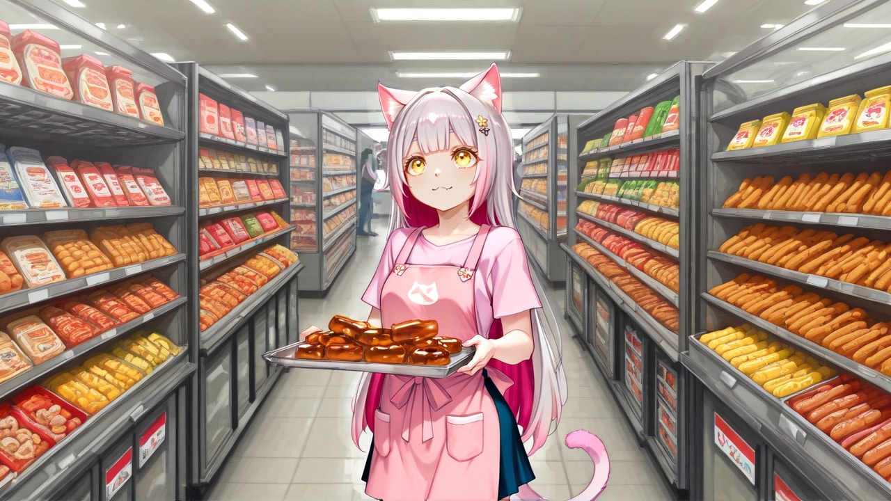 試食コーナーで働くヴィー | の人気AIイラスト・グラビア