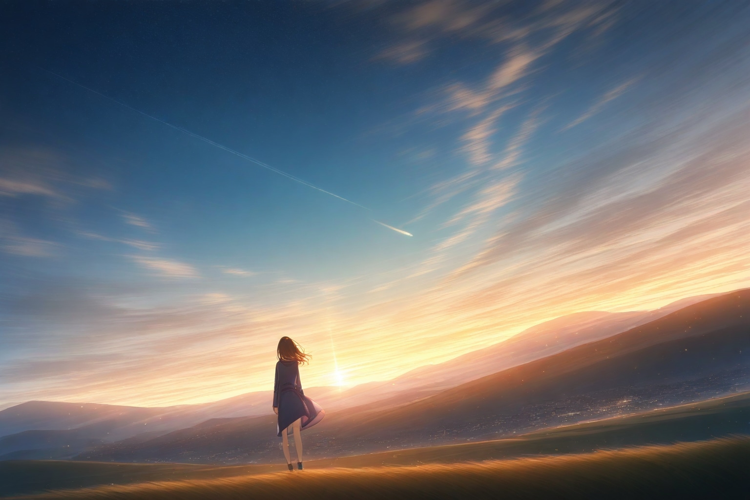 静かな夜明け | の人気AIイラスト・グラビア