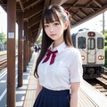 駅と少女 ５モデル 5枚目