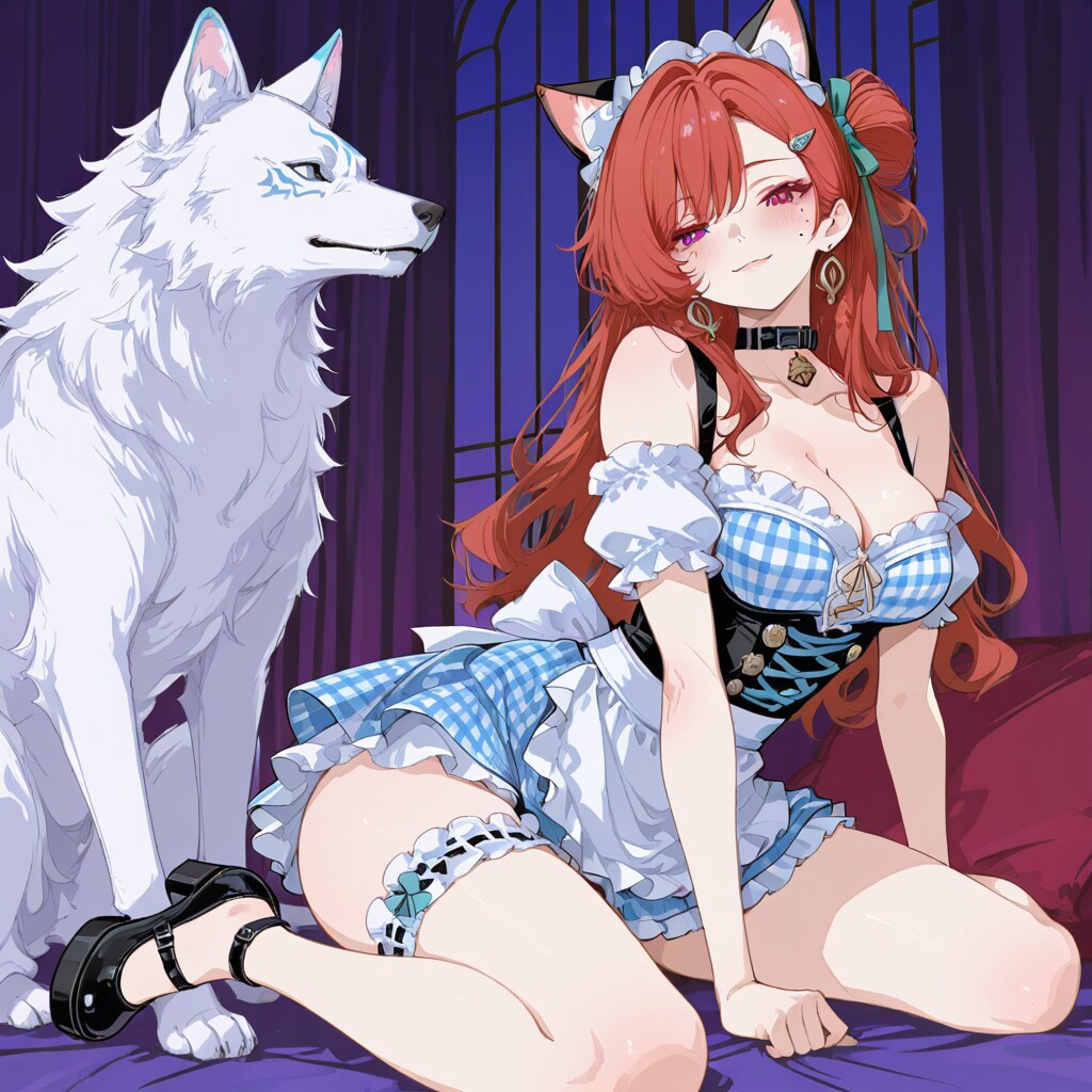 🐺とアプさん　ウェイトレス