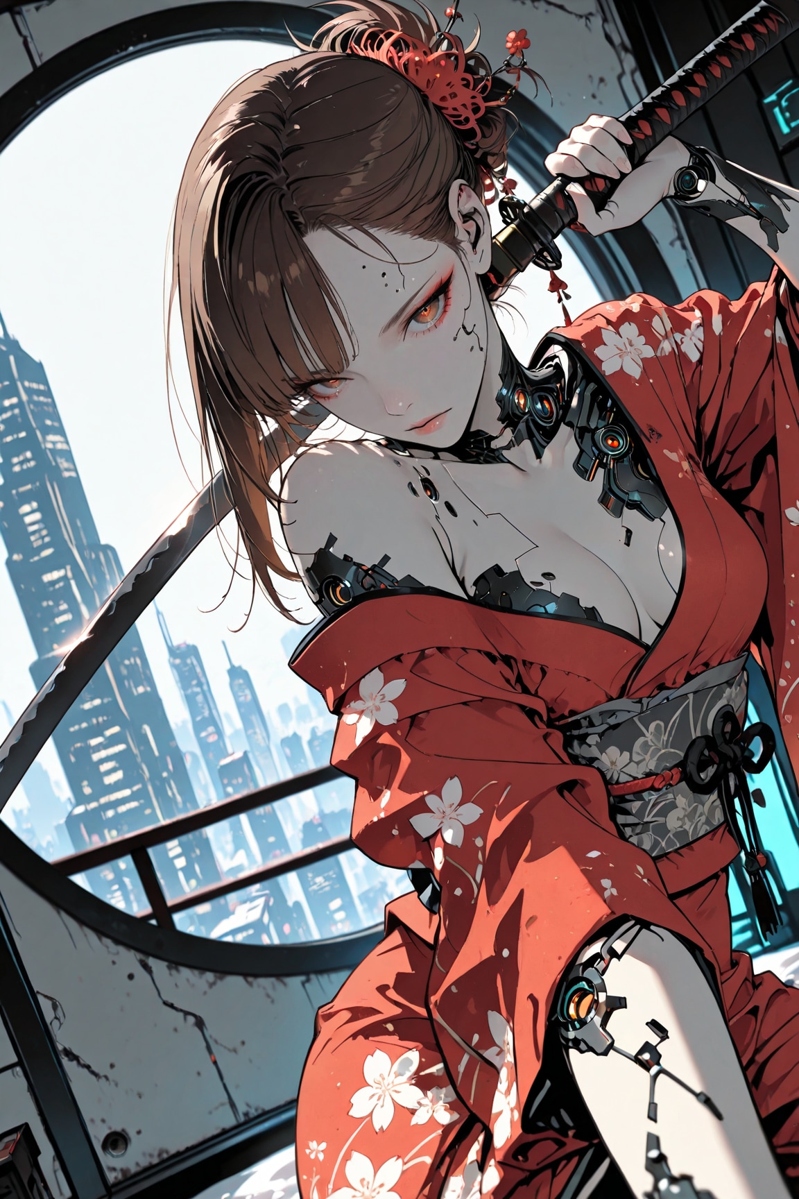 サイバー女剣士
