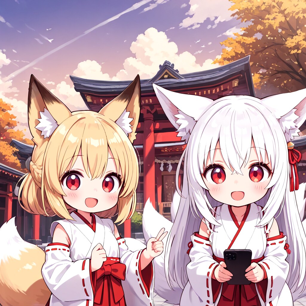 謎の海産物さんちのきつね巫女ちゃんとメアド交換する御神体様