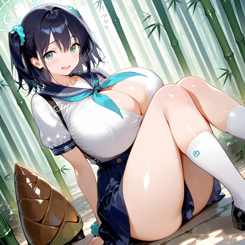 たけのこ派のプロパガンダに駆り出された巨乳コスプレ美女！