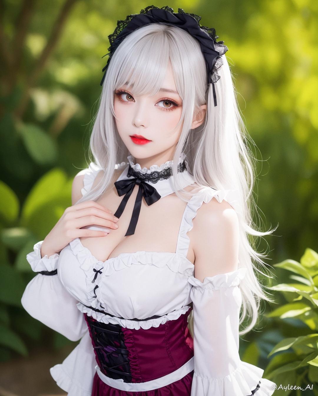 赤紫のコルセット