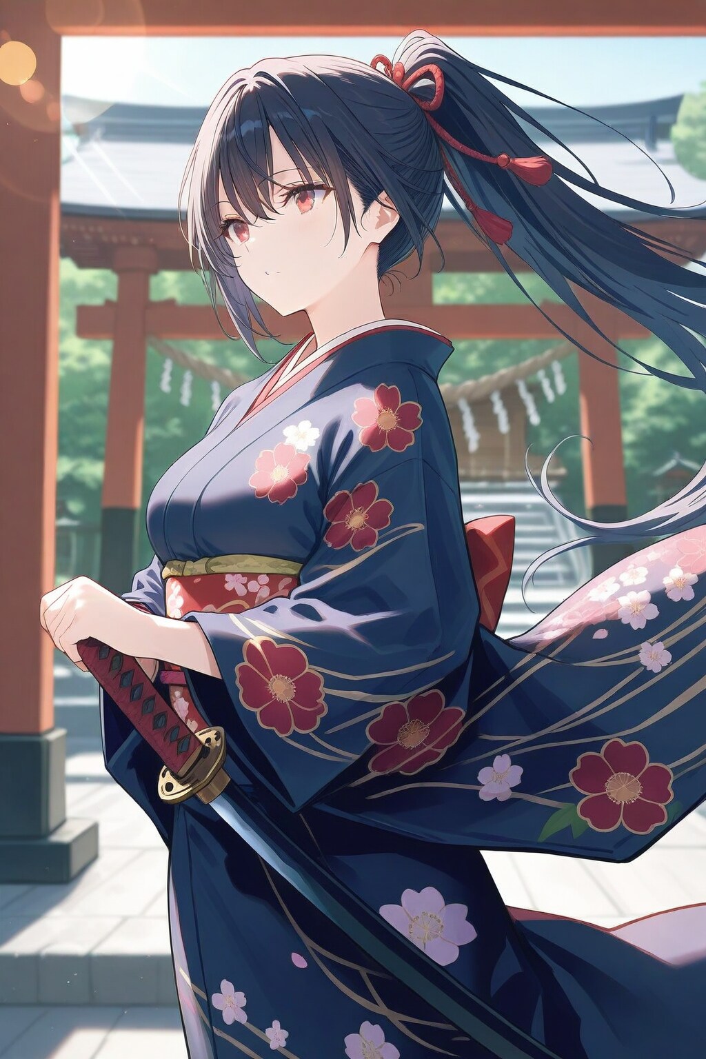 神社の侍