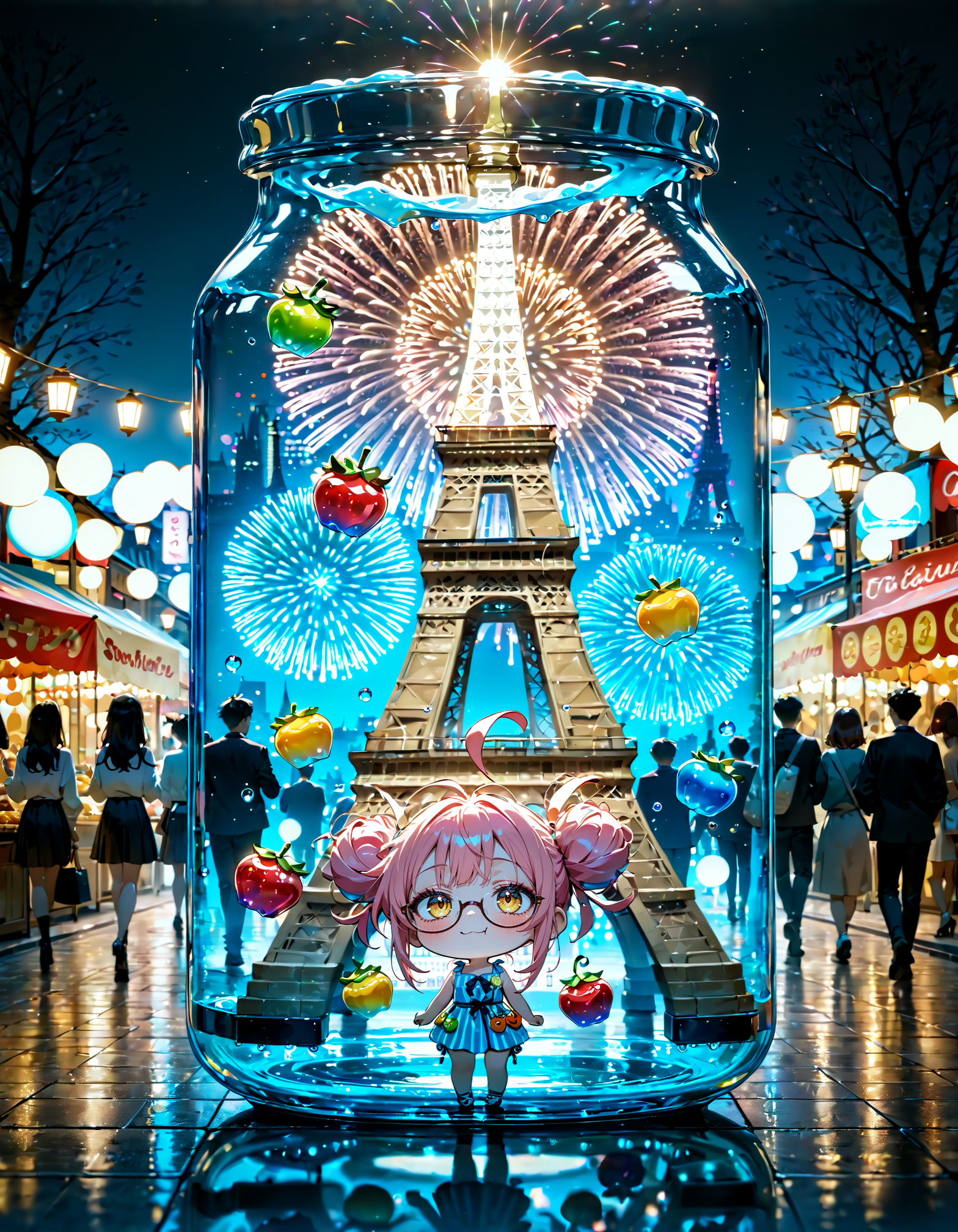 今日は何の日？　パリ祭・フランス革命記念日。ゼリーの日 | の人気AIイラスト・グラビア