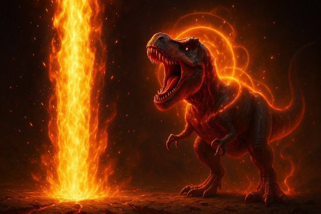 ティラノサウルスがスキルを発動