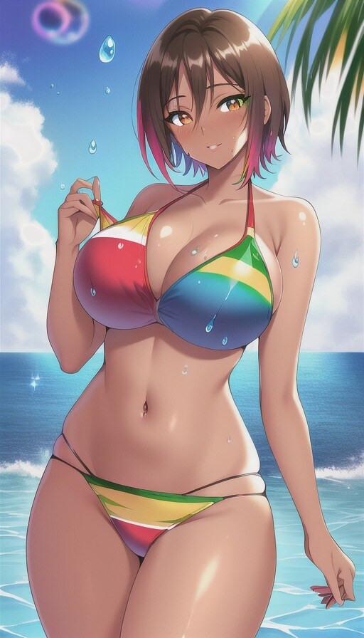 褐色ビキニギャル60