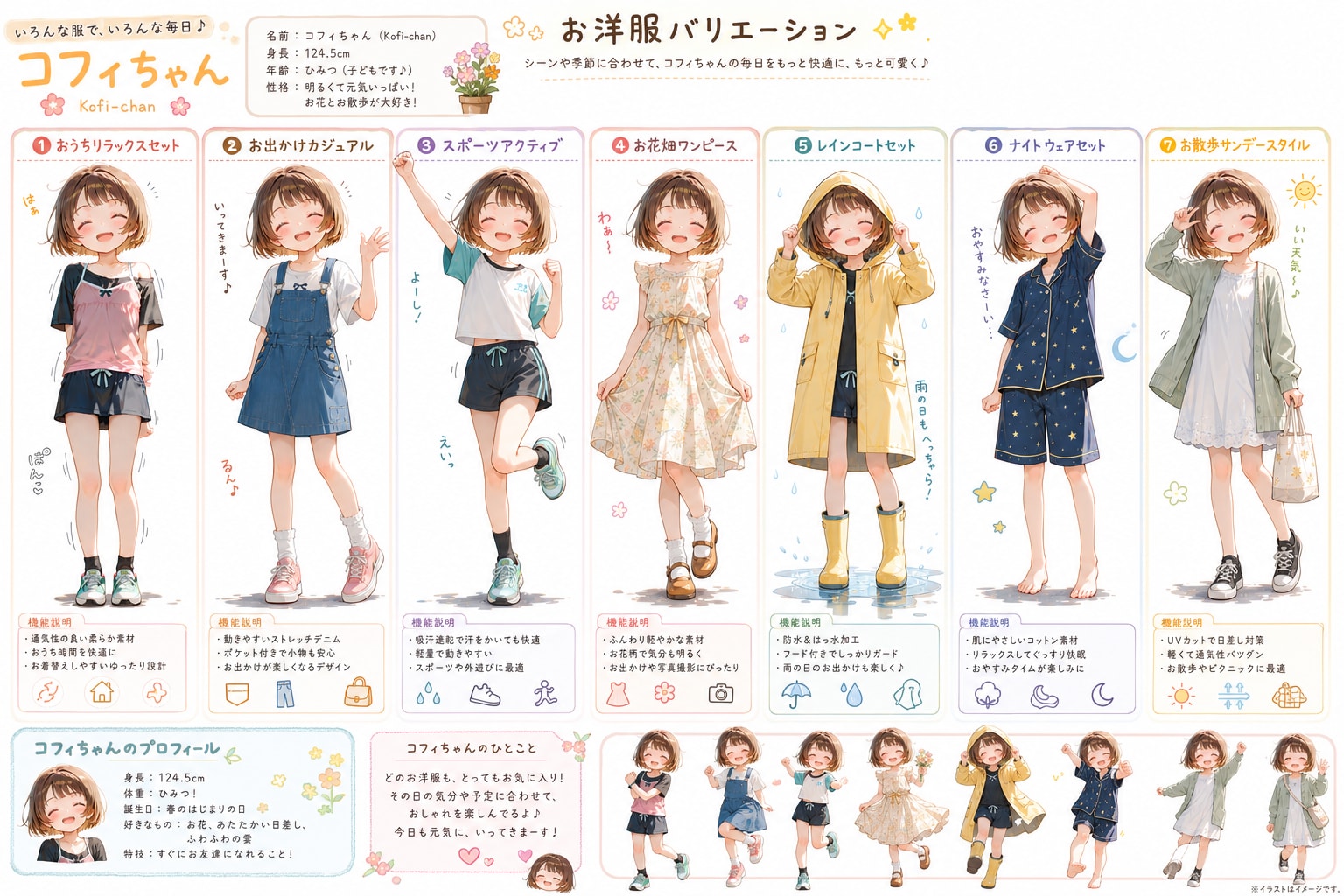 コフィちゃん、お洋服コレクション♪
