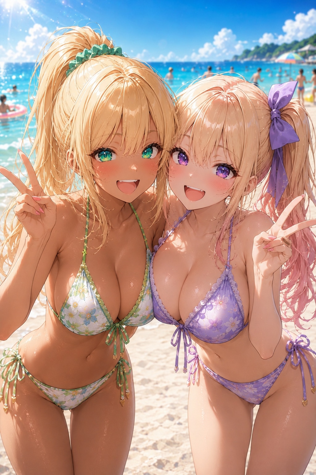 サイドポニーテールちゃんと綺羅ちゃん(ポニテ同盟✨️)