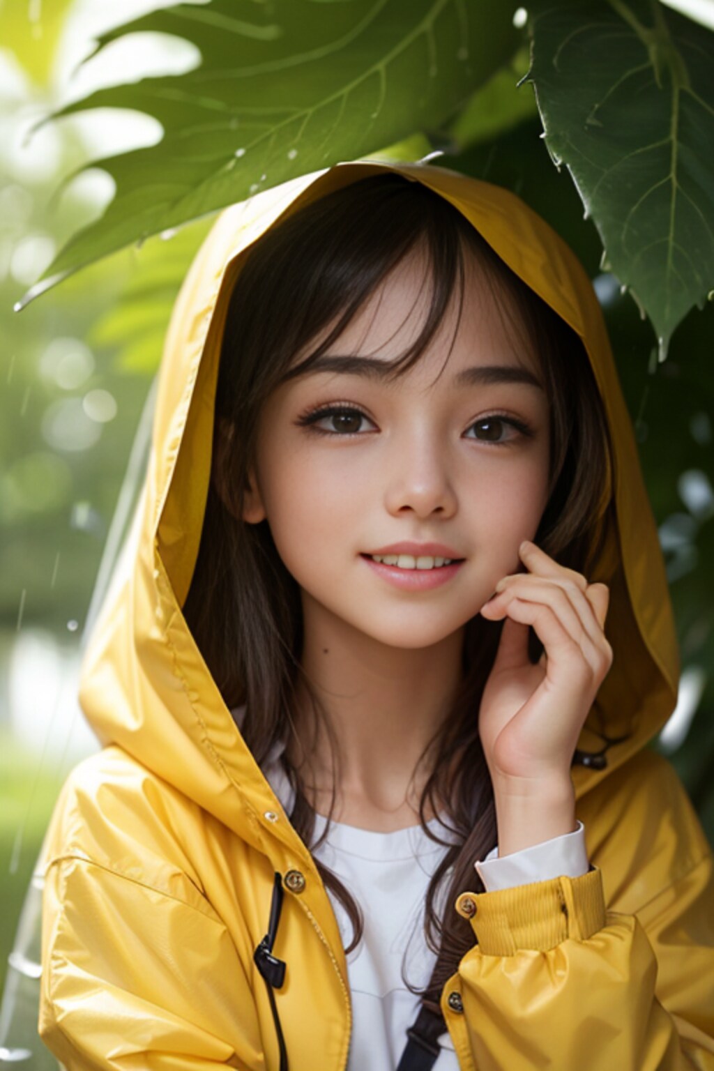 色波　雨だねー黄色いカッパもいいでしょ？