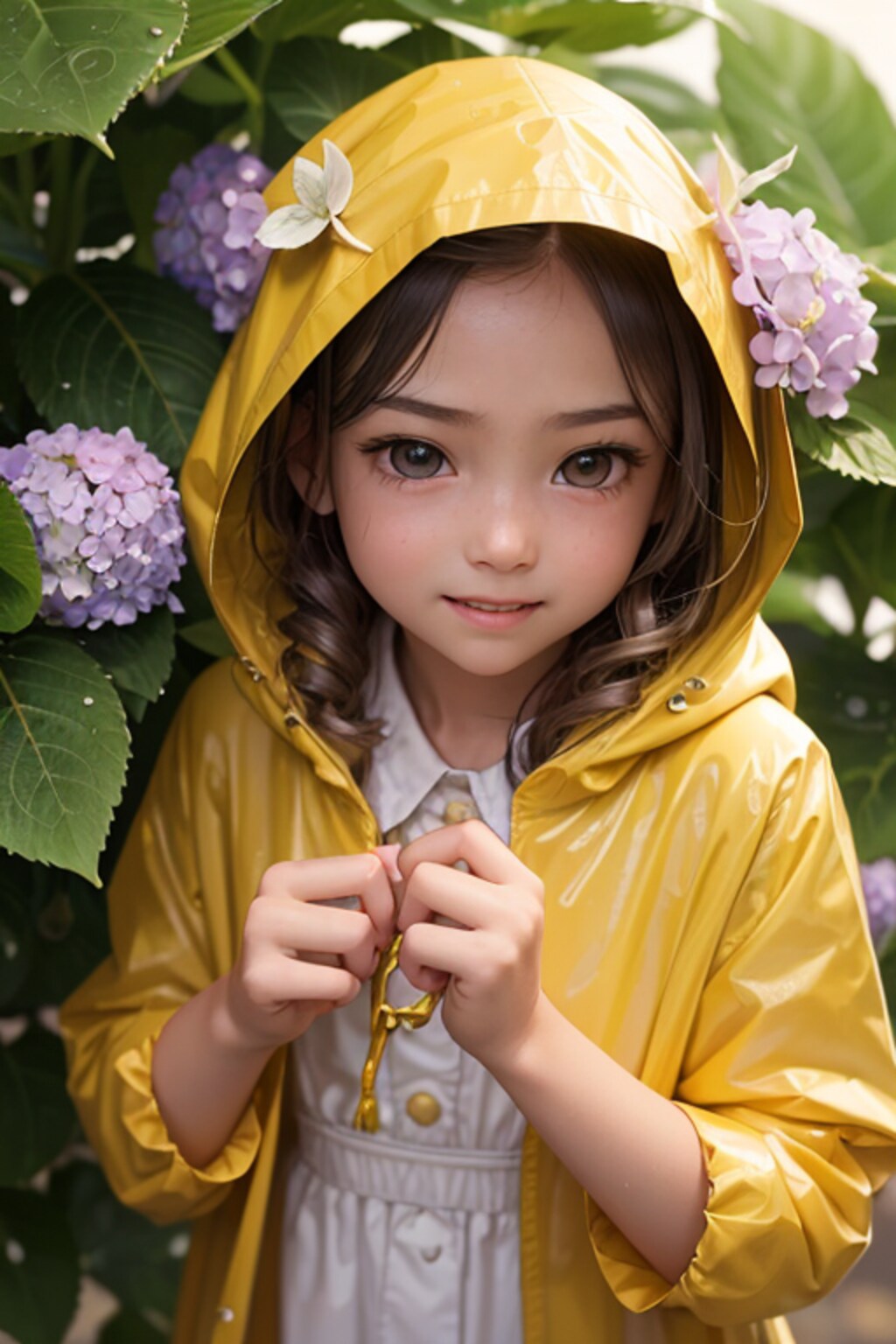 色波　雨だねー黄色いカッパもいいでしょ？