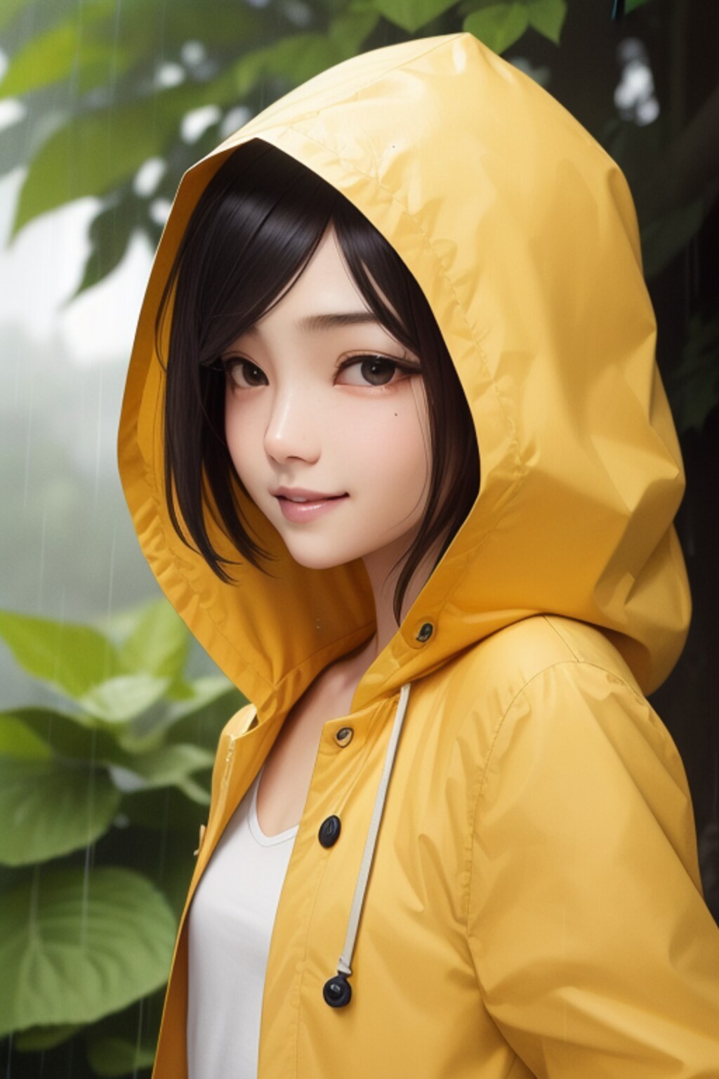 色波　雨だねー黄色いカッパもいいでしょ？