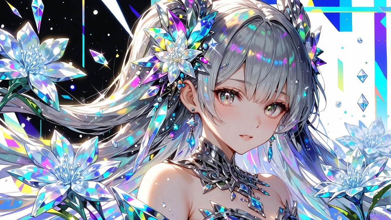 クリスタルの花
