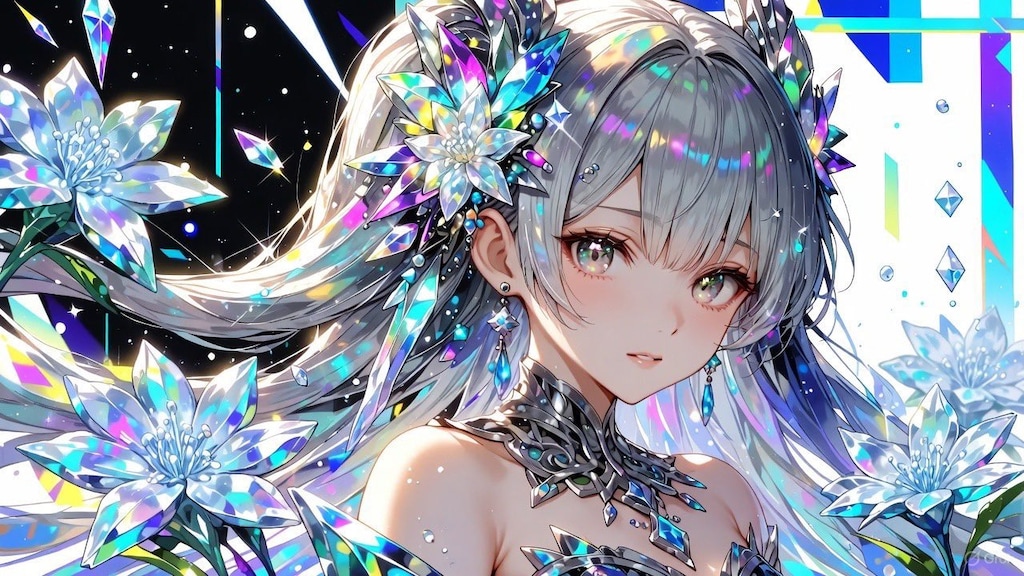 クリスタルの花