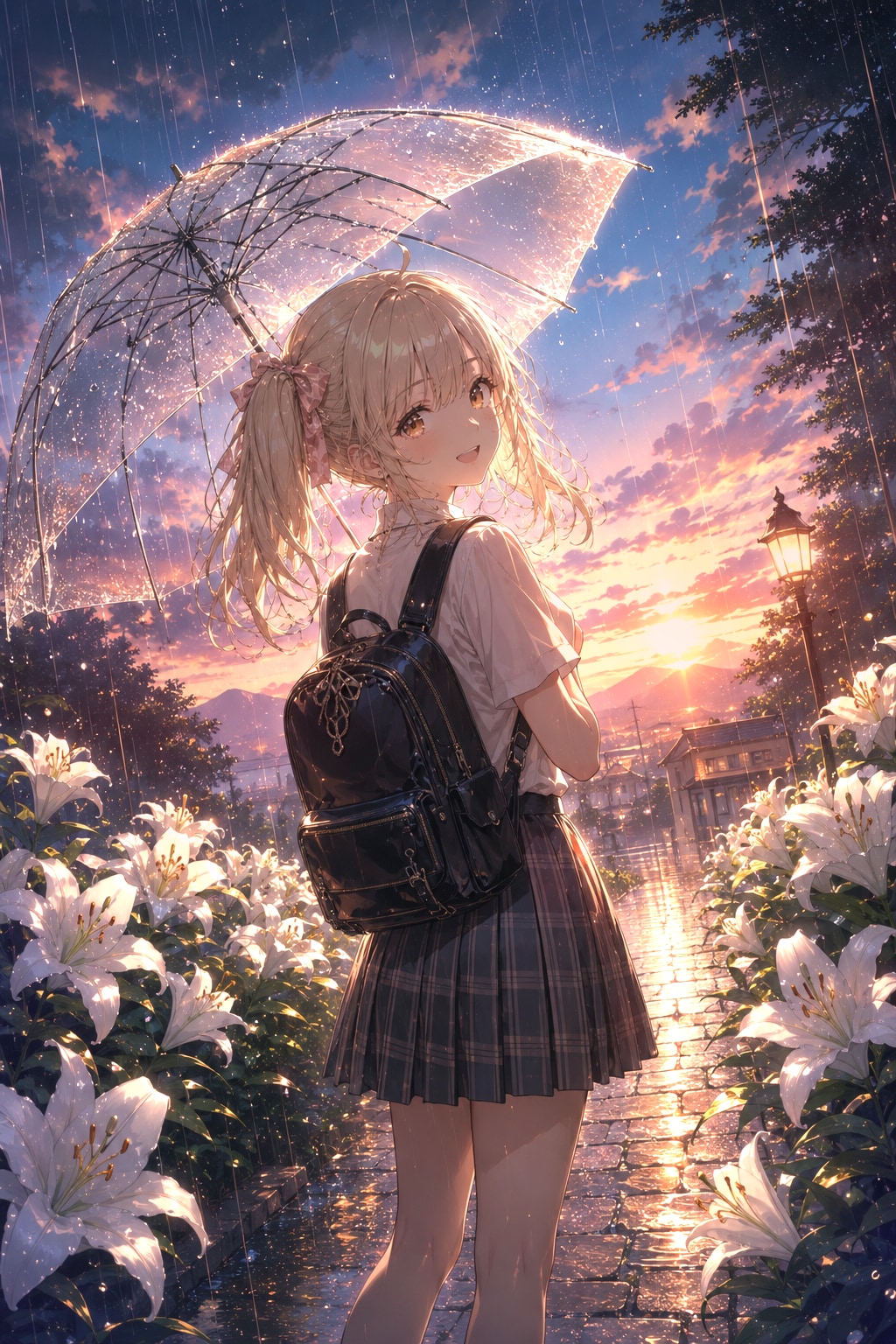 💙雨と百合の匂い🤍 | の人気AIイラスト・グラビア