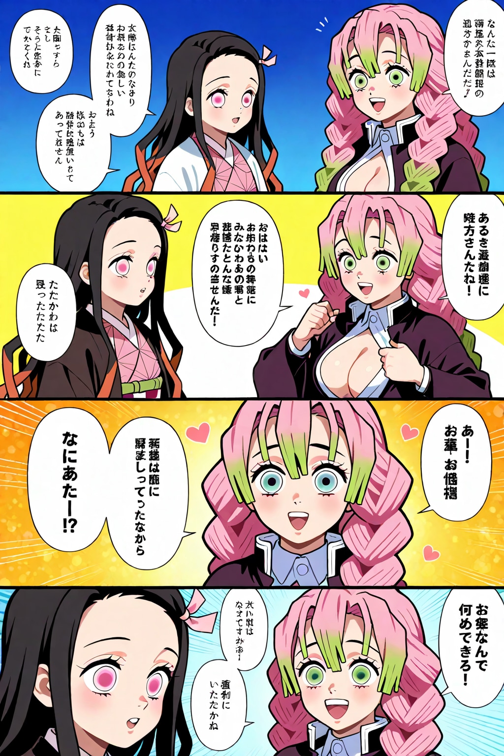 鬼滅の4コママンガ