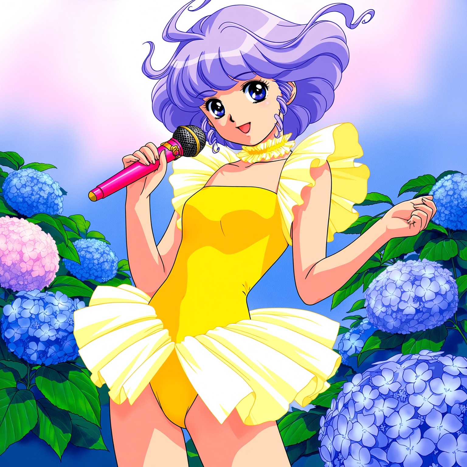 クリーミーマミと紫陽花