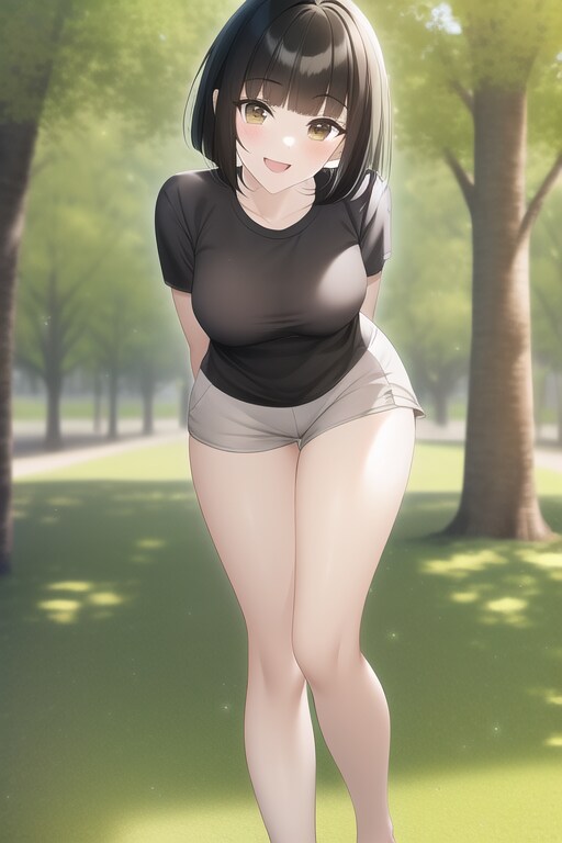 大自然と生足奥様