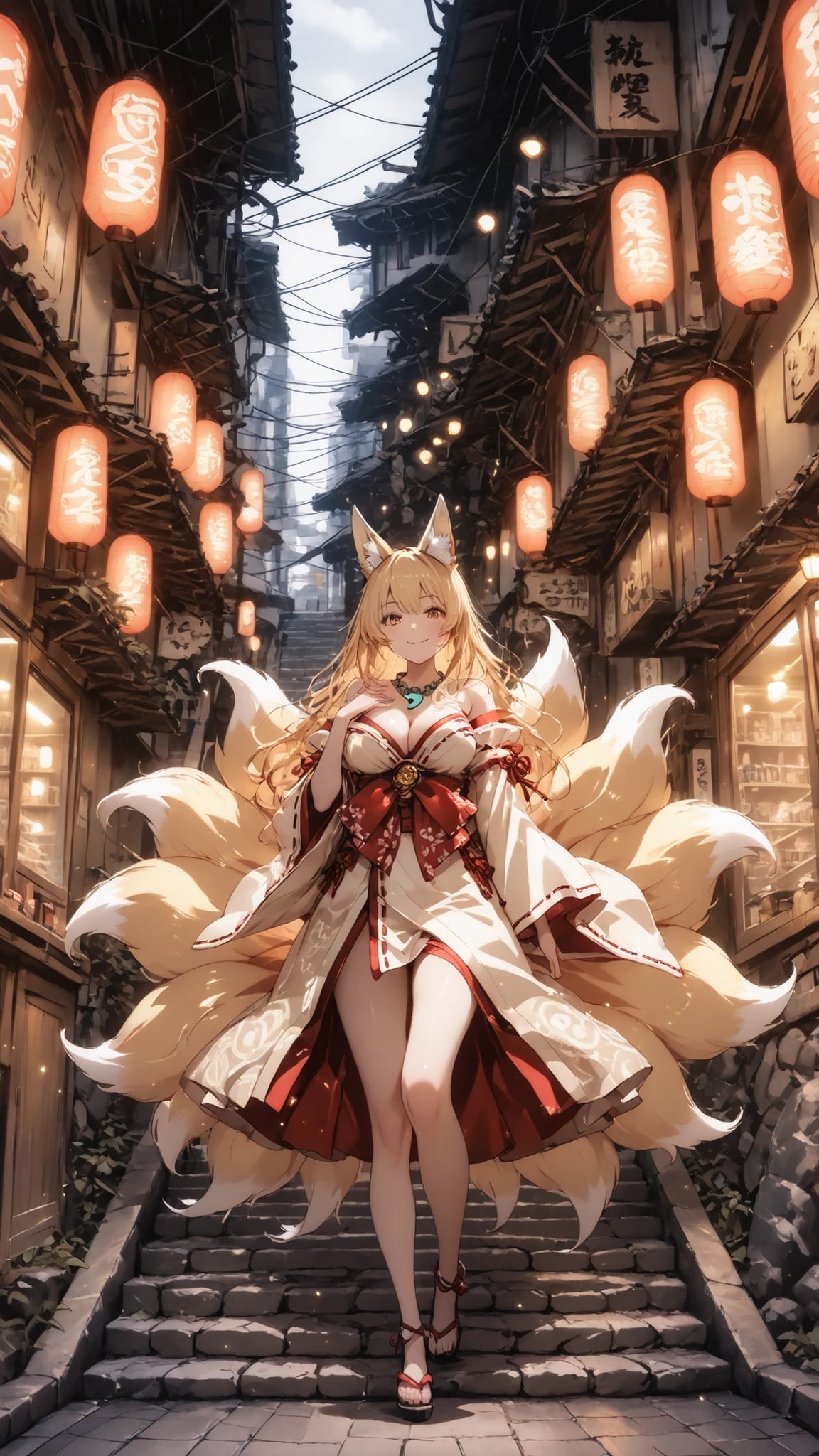 伊香保温泉石段街♨️観光中狐神🦊
