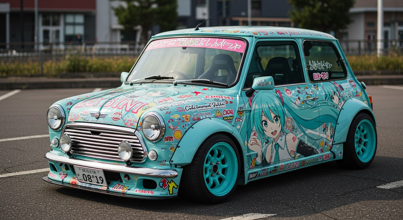 初音ミク痛車ミニクーパー | の人気AIイラスト・グラビア