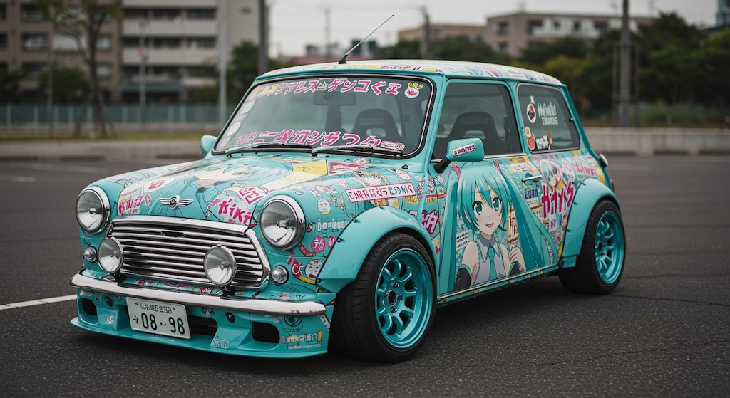 初音ミク痛車ミニクーパー