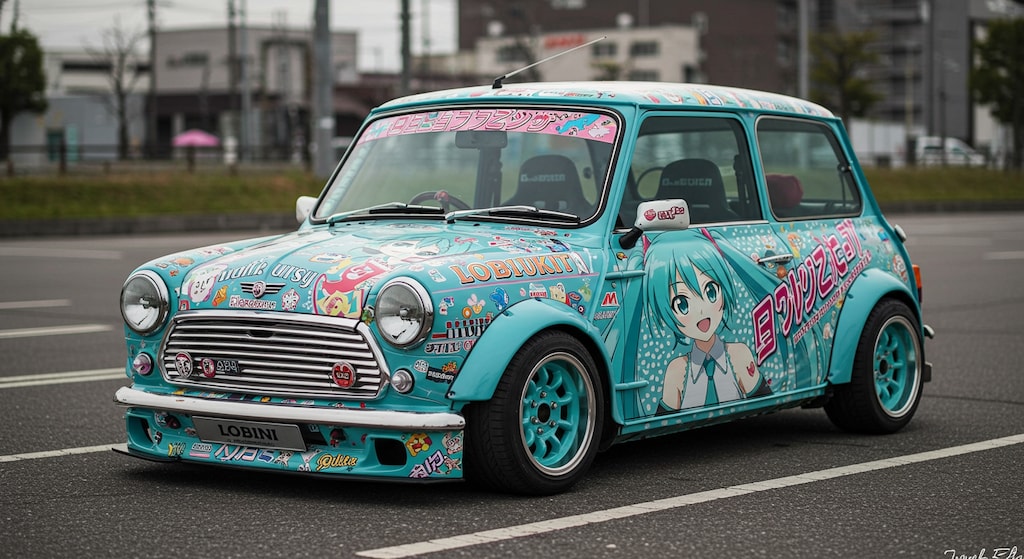 初音ミク痛車ミニクーパー