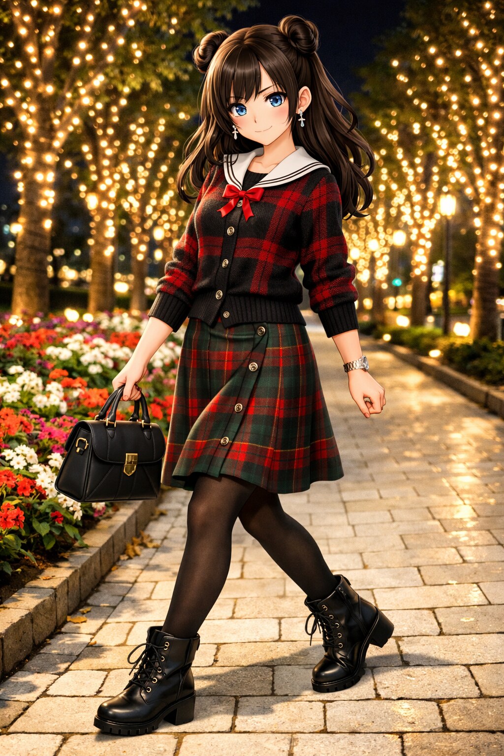 タータンチェック制服