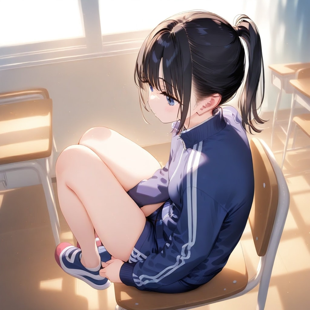 太ももに手を挟む