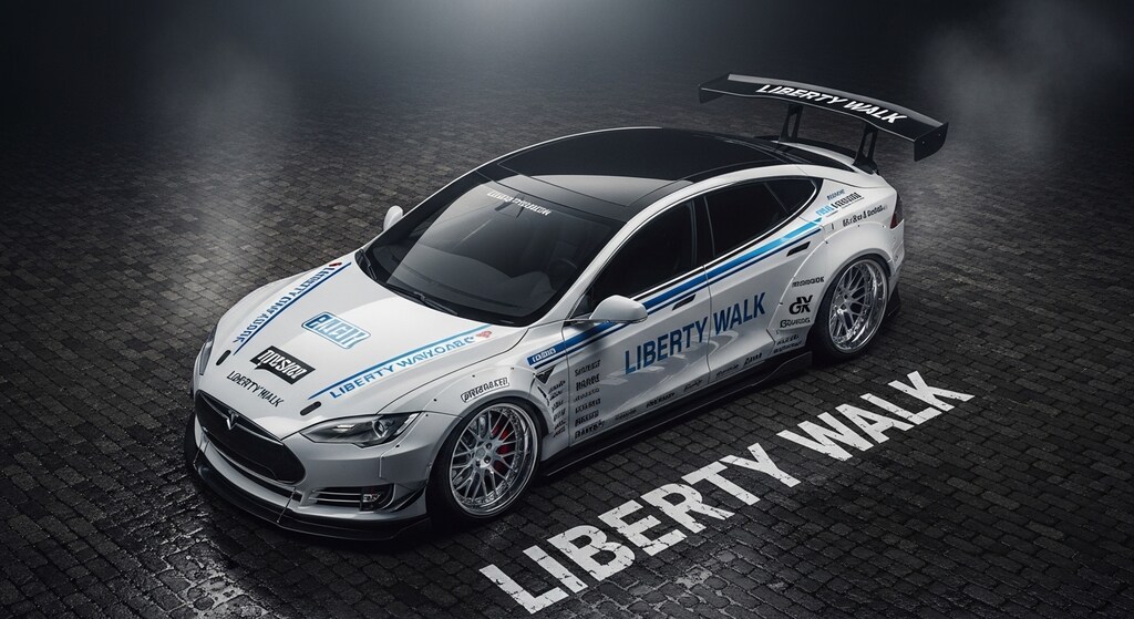 リバティーウォークテスラセダン