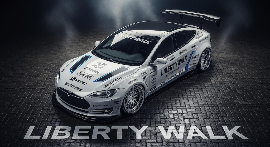 リバティーウォークテスラセダン