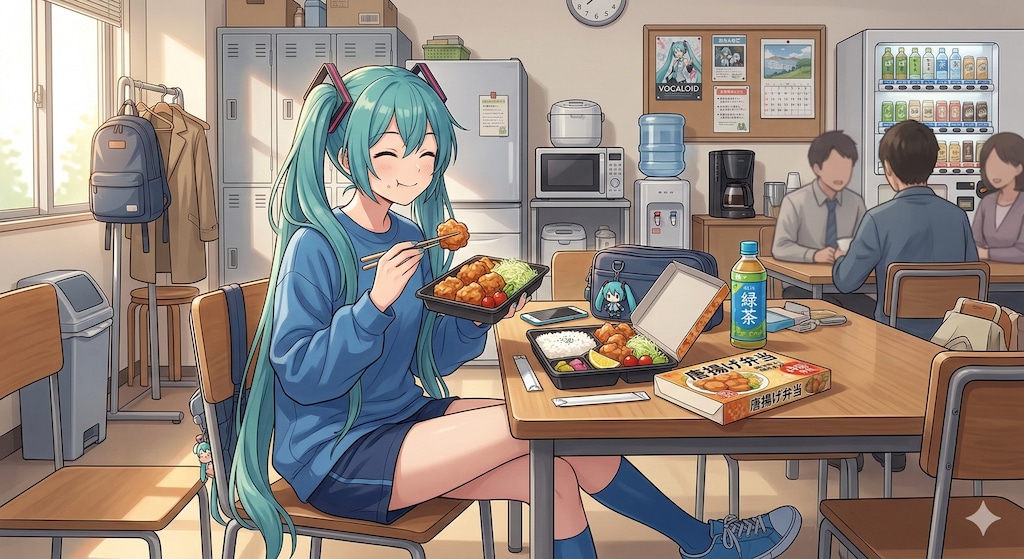 今日のお昼ご飯は唐揚げ弁当ですヽ(￣∇￣)