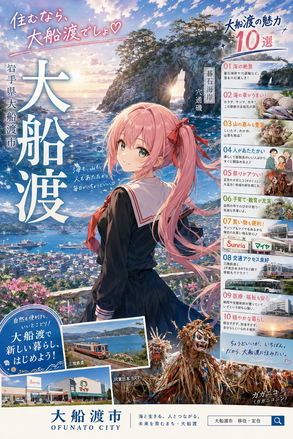 来てけらっせん、大船渡 | の人気AIイラスト・グラビア