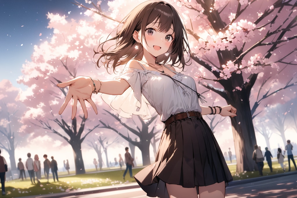 「手、つないでこっ♡」