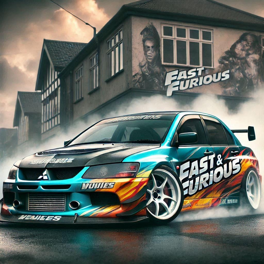 ワイルドスピードカラー三菱ランサーエボリューションのドリ車