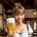 ビアホールのポニーテール看板娘 6枚目