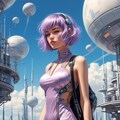 cyber punk purple girl 11枚目